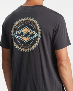 BILLABONG Diamond Wave Washed Short Sleeve T-Shirt WASHED BLACK -Mens Accessories Sales 2022 abyzt00812 billabongw waa dtl2