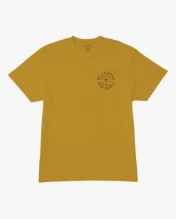 BILLABONG Abrade Wave Washed Short Sleeve T-Shirt MUSTARD -Mens Accessories Sales 2022 abyzt00813 billabongv mus frt1 1