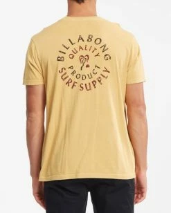 BILLABONG Abrade Wave Washed Short Sleeve T-Shirt MUSTARD -Mens Accessories Sales 2022 abyzt00813 billabongw mus bck1 1
