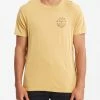 BILLABONG Abrade Wave Washed Short Sleeve T-Shirt MUSTARD