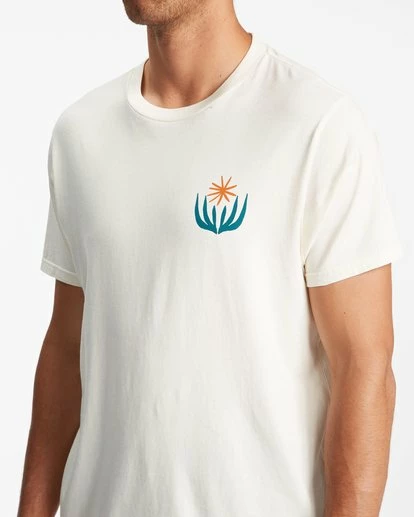BILLABONG Bloom Wave Washed Short Sleeve T-Shirt OFF WHITE 4 BILLABONG Bloom Wave Washed Short Sleeve T-Shirt OFF WHITE - Image 4