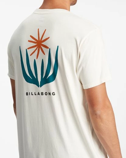 BILLABONG Bloom Wave Washed Short Sleeve T-Shirt OFF WHITE 5 BILLABONG Bloom Wave Washed Short Sleeve T-Shirt OFF WHITE - Image 5