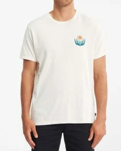 BILLABONG Bloom Wave Washed Short Sleeve T-Shirt OFF WHITE