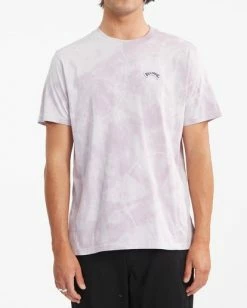 BILLABONG Arch Patch Tie-Dye Short Sleeve T-Shirt LIGHT LAVENDER