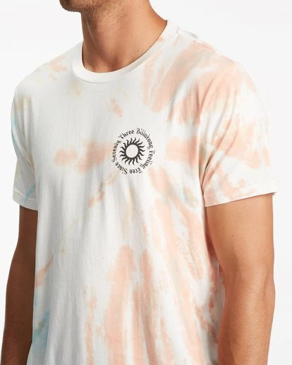 BILLABONG Sunshine Tie-Dye Short Sleeve T-Shirt OFF WHITE 5 BILLABONG Sunshine Tie-Dye Short Sleeve T-Shirt OFF WHITE - Image 5