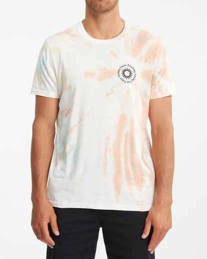 BILLABONG Sunshine Tie-Dye Short Sleeve T-Shirt OFF WHITE 1 BILLABONG Sunshine Tie-Dye Short Sleeve T-Shirt OFF WHITE