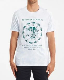 BILLABONG Body And Mind Tie-Dye Short Sleeve T-Shirt WHITE