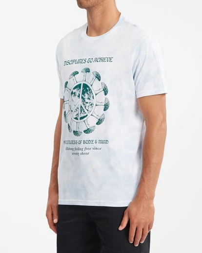 BILLABONG Body And Mind Tie-Dye Short Sleeve T-Shirt WHITE 2 BILLABONG Body And Mind Tie-Dye Short Sleeve T-Shirt WHITE - Image 2