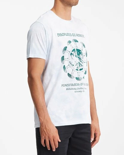 BILLABONG Body And Mind Tie-Dye Short Sleeve T-Shirt WHITE 3 BILLABONG Body And Mind Tie-Dye Short Sleeve T-Shirt WHITE - Image 3