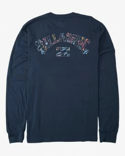 BILLABONG Arch Fill Long Sleeve T-Shirt NAVY 15 BILLABONG Arch Fill Long Sleeve T-Shirt NAVY -Mens Accessories Sales 2022 abyzt00823 billabongv nvy bck1 1