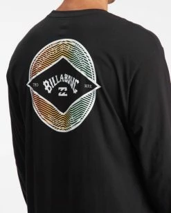 BILLABONG Rotor Arch Long Sleeve T-Shirt COASTAL BLUE -Mens Accessories Sales 2022 abyzt00824 billabongw blk dtl2 1