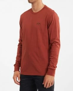 BILLABONG Stacked Arch Long Sleeve T-Shirt SEAGLASS -Mens Accessories Sales 2022 abyzt00827 billabongw brk sd1 1