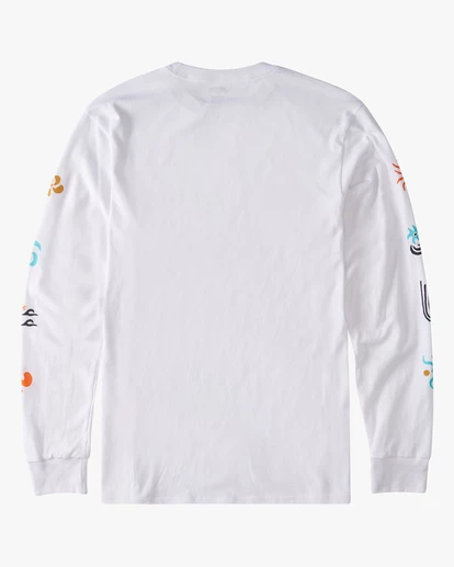 BILLABONG Plants Long Sleeve T-Shirt WHITE 9 BILLABONG Plants Long Sleeve T-Shirt WHITE - Image 9