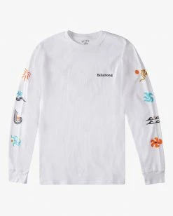 BILLABONG Plants Long Sleeve T-Shirt WHITE 14 BILLABONG Plants Long Sleeve T-Shirt WHITE -Mens Accessories Sales 2022 abyzt00829 billabongv wht frt1 1