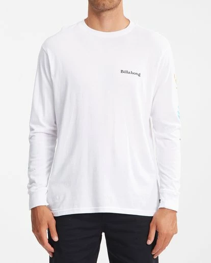 BILLABONG Plants Long Sleeve T-Shirt WHITE 2 BILLABONG Plants Long Sleeve T-Shirt WHITE - Image 2