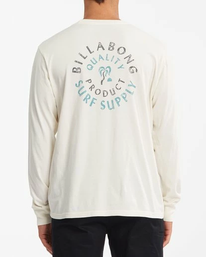BILLABONG Abrade Wave Washed Long Sleeve T-Shirt OFF WHITE 3 BILLABONG Abrade Wave Washed Long Sleeve T-Shirt OFF WHITE - Image 3