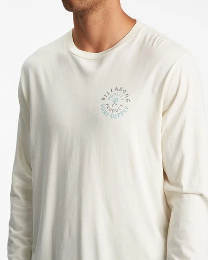 BILLABONG Abrade Wave Washed Long Sleeve T-Shirt OFF WHITE 4 BILLABONG Abrade Wave Washed Long Sleeve T-Shirt OFF WHITE - Image 4