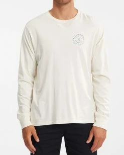 BILLABONG Abrade Wave Washed Long Sleeve T-Shirt OFF WHITE