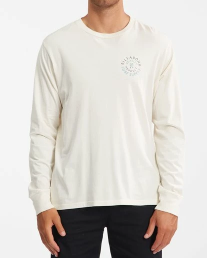 BILLABONG Abrade Wave Washed Long Sleeve T-Shirt OFF WHITE 1 BILLABONG Abrade Wave Washed Long Sleeve T-Shirt OFF WHITE