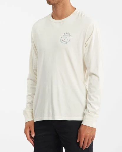 BILLABONG Abrade Wave Washed Long Sleeve T-Shirt OFF WHITE 2 BILLABONG Abrade Wave Washed Long Sleeve T-Shirt OFF WHITE - Image 2