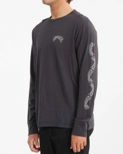 BILLABONG Dark Arch Wave Washed Long Sleeve T-Shirt WASHED BLACK -Mens Accessories Sales 2022 abyzt00834 billabongw waa sd1 1