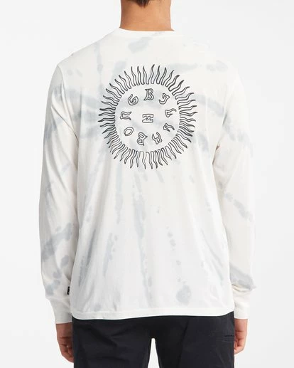 BILLABONG Old World Tie-Dye Long Sleeve T-Shirt OFF WHITE 3 BILLABONG Old World Tie-Dye Long Sleeve T-Shirt OFF WHITE - Image 3