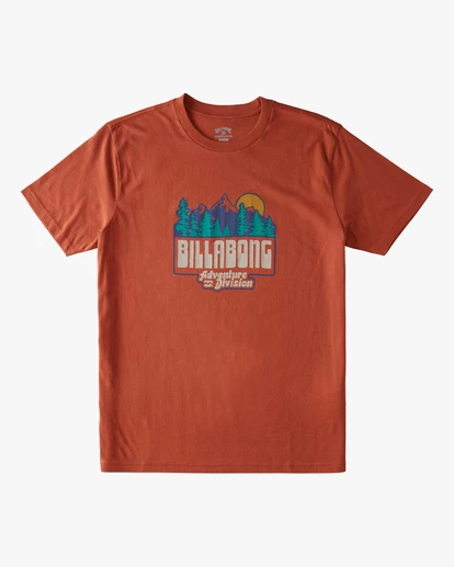 BILLABONG Woodland Short Sleeve T-Shirt RUST 7 BILLABONG Woodland Short Sleeve T-Shirt RUST - Image 7