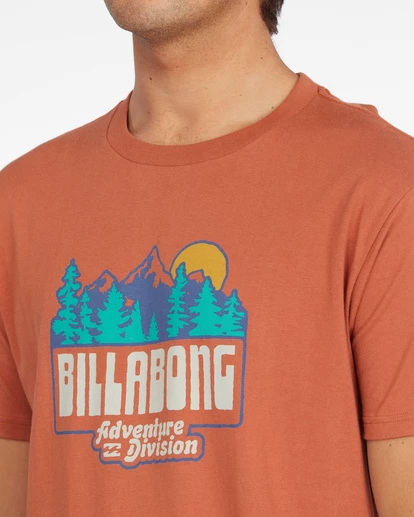 BILLABONG Woodland Short Sleeve T-Shirt RUST 4 BILLABONG Woodland Short Sleeve T-Shirt RUST - Image 4