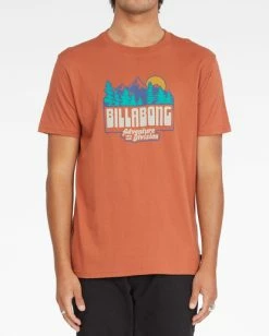 BILLABONG Woodland Short Sleeve T-Shirt RUST