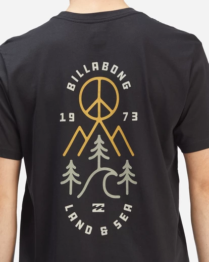 BILLABONG Tranquil Short Sleeve T-Shirt BLACK 4 BILLABONG Tranquil Short Sleeve T-Shirt BLACK - Image 4