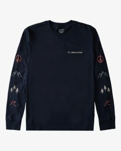BILLABONG Tranquil Long Sleeve T-Shirt NAVY -Mens Accessories Sales 2022 abyzt00846 billabongv nvy frt1 1