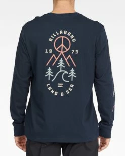 BILLABONG Tranquil Long Sleeve T-Shirt NAVY -Mens Accessories Sales 2022 abyzt00846 billabongw nvy bck1 1