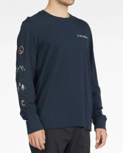 BILLABONG Tranquil Long Sleeve T-Shirt NAVY -Mens Accessories Sales 2022 abyzt00846 billabongw nvy sd2 1