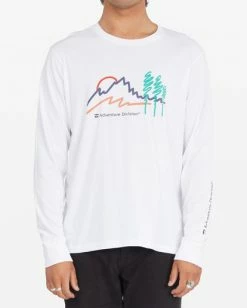 BILLABONG A/Div Scribbles Long Sleeve T-Shirt WHITE