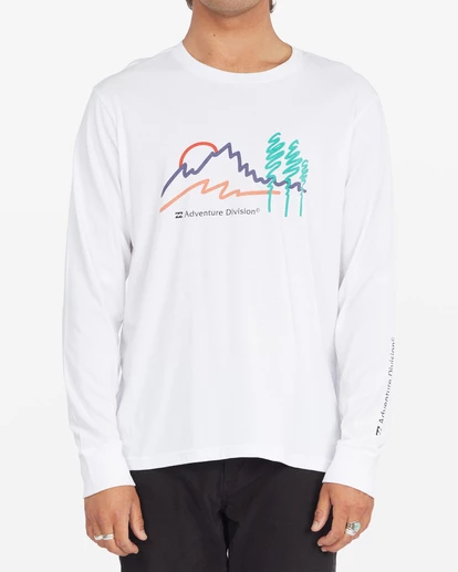 BILLABONG A/Div Scribbles Long Sleeve T-Shirt WHITE 1 BILLABONG A/Div Scribbles Long Sleeve T-Shirt WHITE