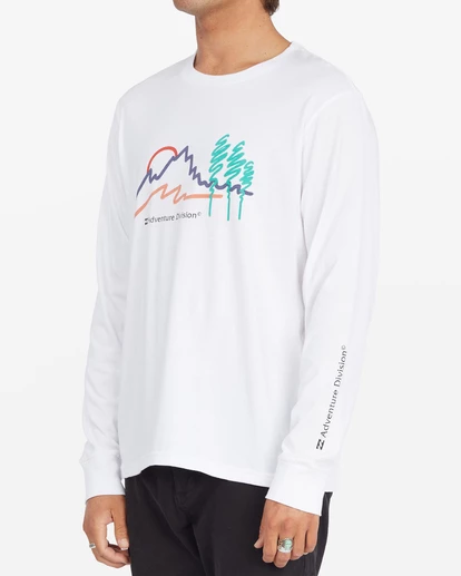 BILLABONG A/Div Scribbles Long Sleeve T-Shirt WHITE 2 BILLABONG A/Div Scribbles Long Sleeve T-Shirt WHITE - Image 2