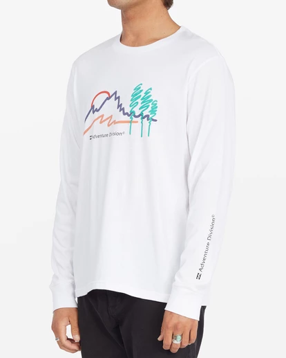 BILLABONG A/Div Scribbles Long Sleeve T-Shirt WHITE 3 BILLABONG A/Div Scribbles Long Sleeve T-Shirt WHITE - Image 3