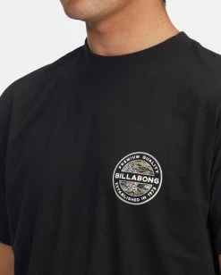 BILLABONG Rotor Short Sleeve T-Shirt MELLOW YELLOW -Mens Accessories Sales 2022 abyzt00870 billabongw blk dtl1 1