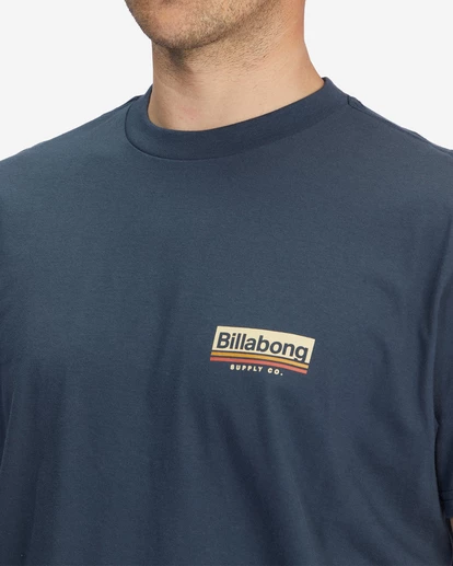 BILLABONG Walled Short Sleeve T-Shirt NAVY 6 BILLABONG Walled Short Sleeve T-Shirt NAVY - Image 6