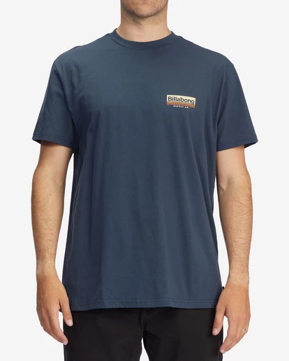 BILLABONG Walled Short Sleeve T-Shirt NAVY 1 BILLABONG Walled Short Sleeve T-Shirt NAVY