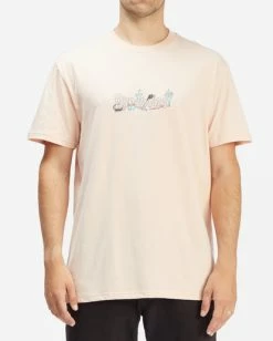 BILLABONG Chest Pack Short Sleeve T-Shirt DUSTY PINK