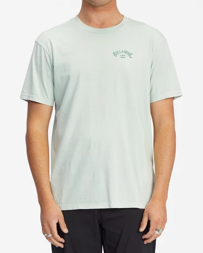 BILLABONG Arch Wave Washed Short Sleeve T-Shirt SEAGLASS 1 BILLABONG Arch Wave Washed Short Sleeve T-Shirt SEAGLASS