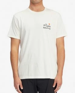 BILLABONG Landslide Wave Washed Short Sleeve T-Shirt OFF WHITE