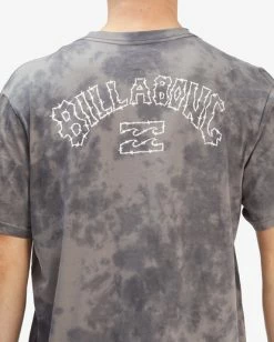 BILLABONG Arch Tie-Dye Short Sleeve T-Shirt BLACK -Mens Accessories Sales 2022 abyzt00902 billabongw blk dtl1 1