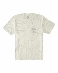 BILLABONG Yellow Sun Tie-Dye Short Sleeve T-Shirt OFF WHITE