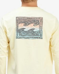 BILLABONG Crayon Wave Long Sleeve T-Shirt MELLOW YELLOW -Mens Accessories Sales 2022 abyzt00905 billabongw mly dtl1 2