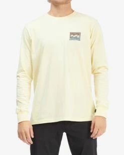 BILLABONG Crayon Wave Long Sleeve T-Shirt MELLOW YELLOW