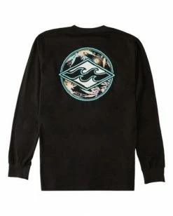 BILLABONG Rotor Diamond Long Sleeve T-Shirt BLACK -Mens Accessories Sales 2022 abyzt00906 billabongf blk bck1 2