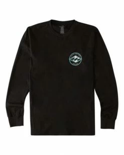 BILLABONG Rotor Diamond Long Sleeve T-Shirt BLACK -Mens Accessories Sales 2022 abyzt00906 billabongf blk frt1 2
