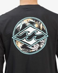 BILLABONG Rotor Diamond Long Sleeve T-Shirt BLACK -Mens Accessories Sales 2022 abyzt00906 billabongw blk dtl1 2